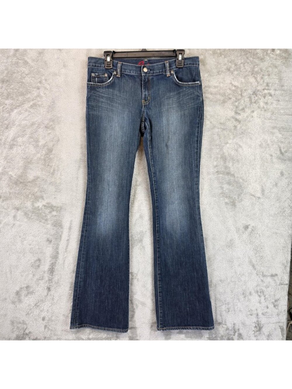 Blue Cult Bootcut Jeans Womens 31 Blue Med Wash Low Rise Stretch Denim USA Y2K